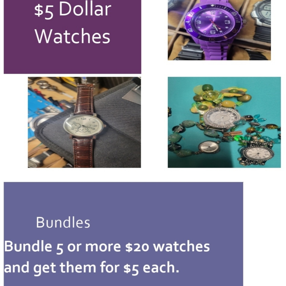 COPY - The Month of April is All watches $20 and under are $5 when you bundle 5…